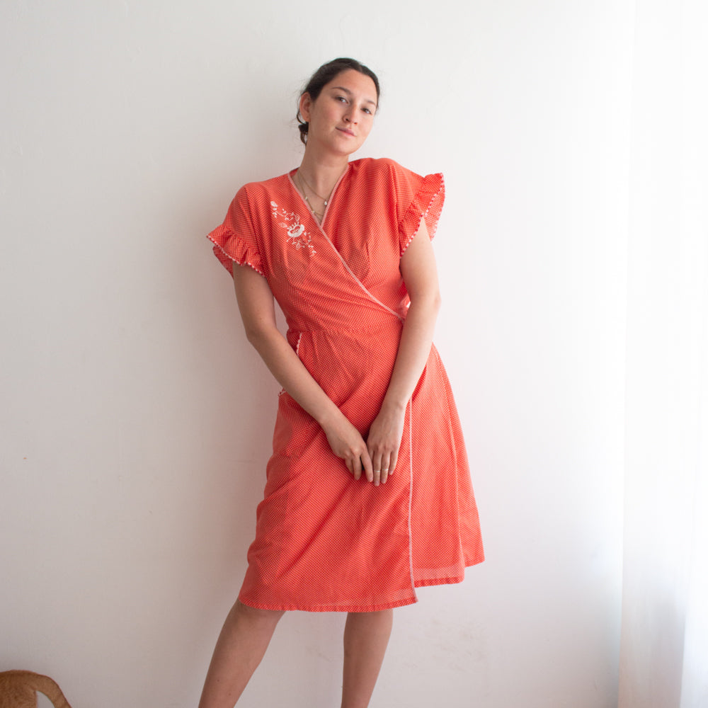 Abito rosso pois M/L