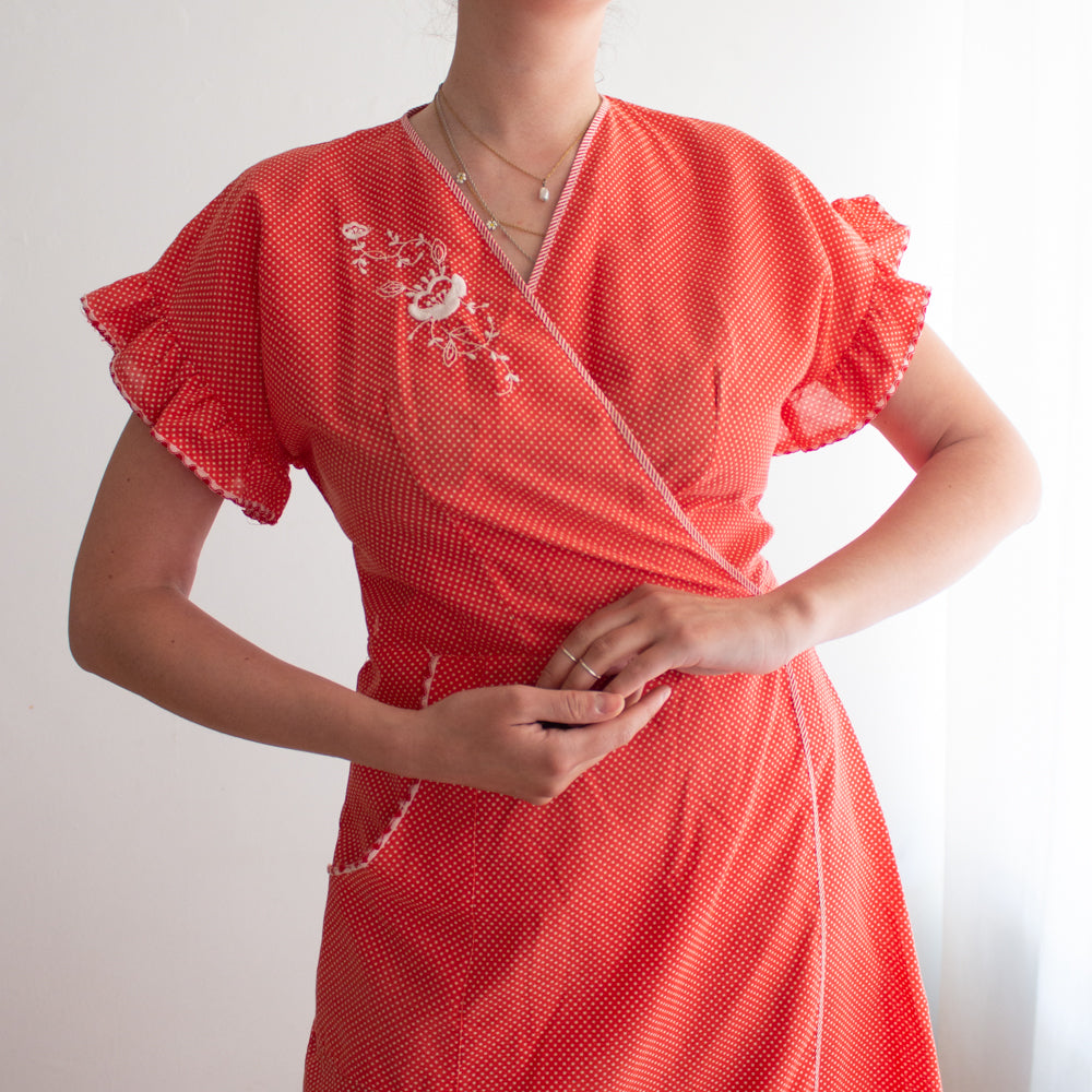 Abito rosso pois M/L