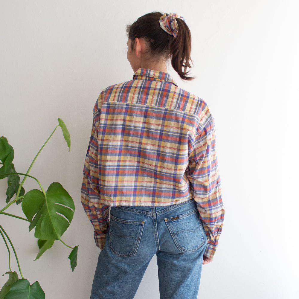 Crop + scrunchie quadri colorati