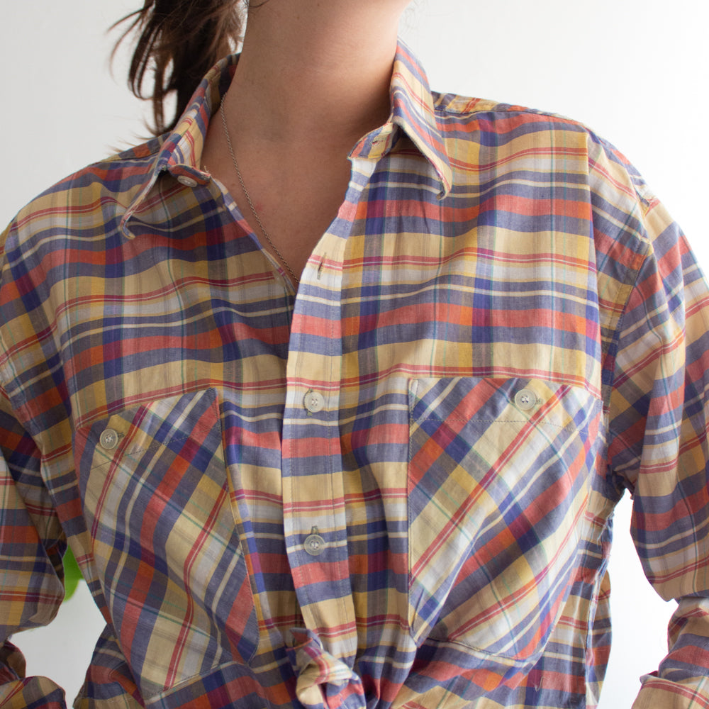 Crop + scrunchie quadri colorati