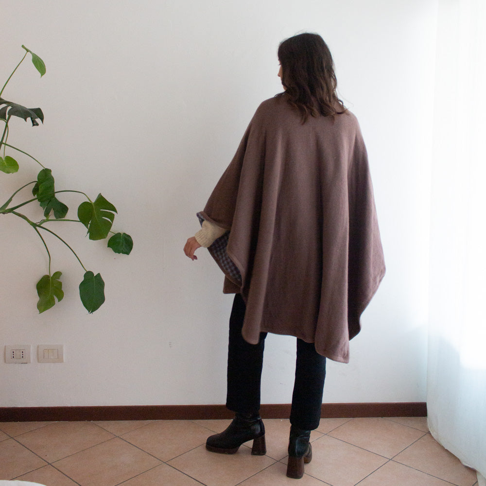 Mantella a quadri double face