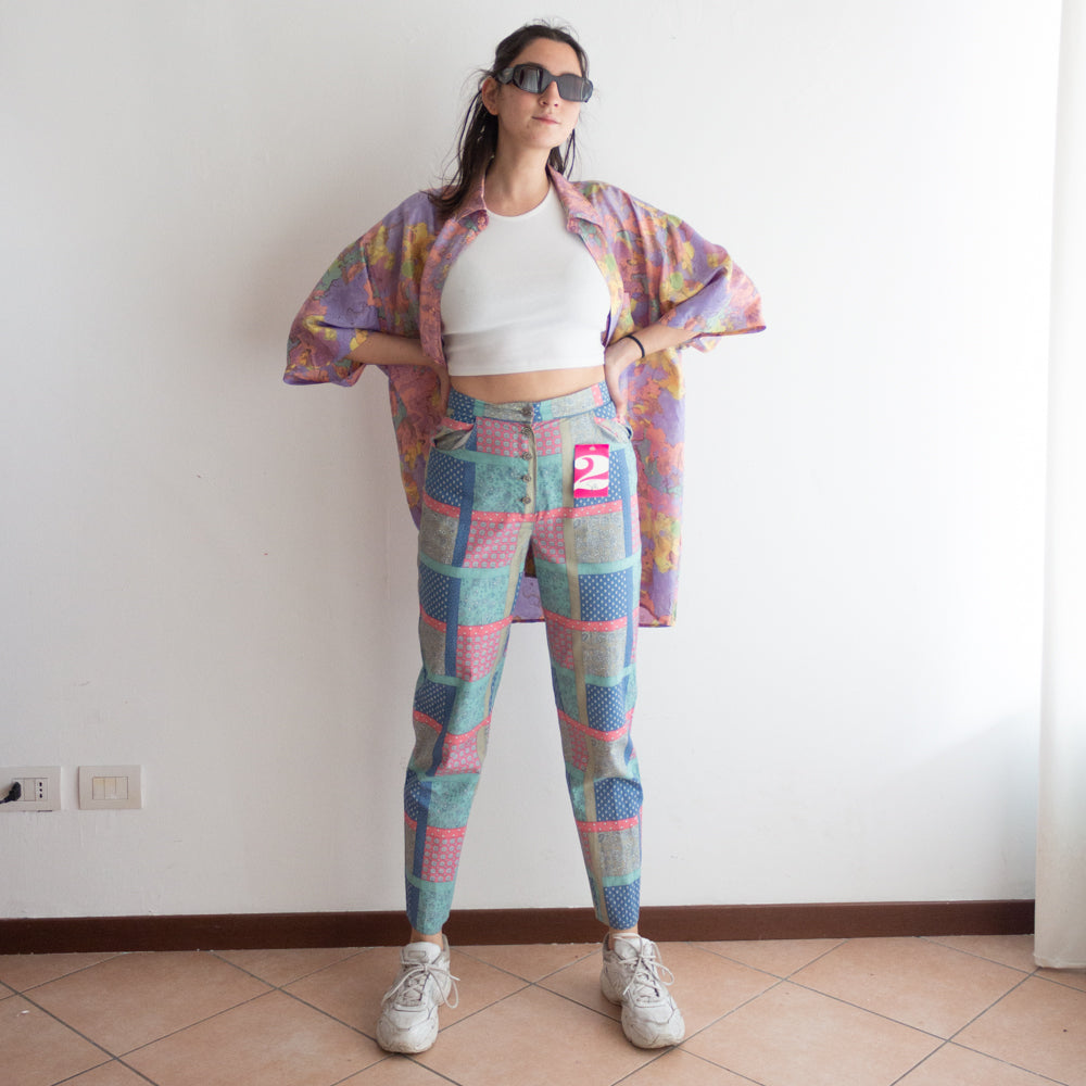 Pantaloni cotone colorati 42
