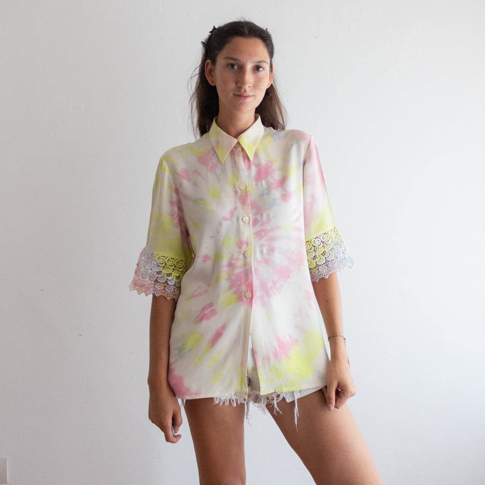 Camicia in seta tie dye M