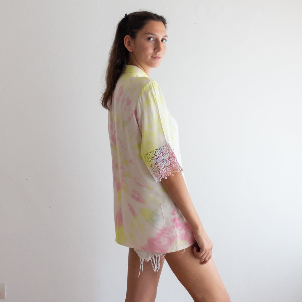Camicia in seta tie dye M
