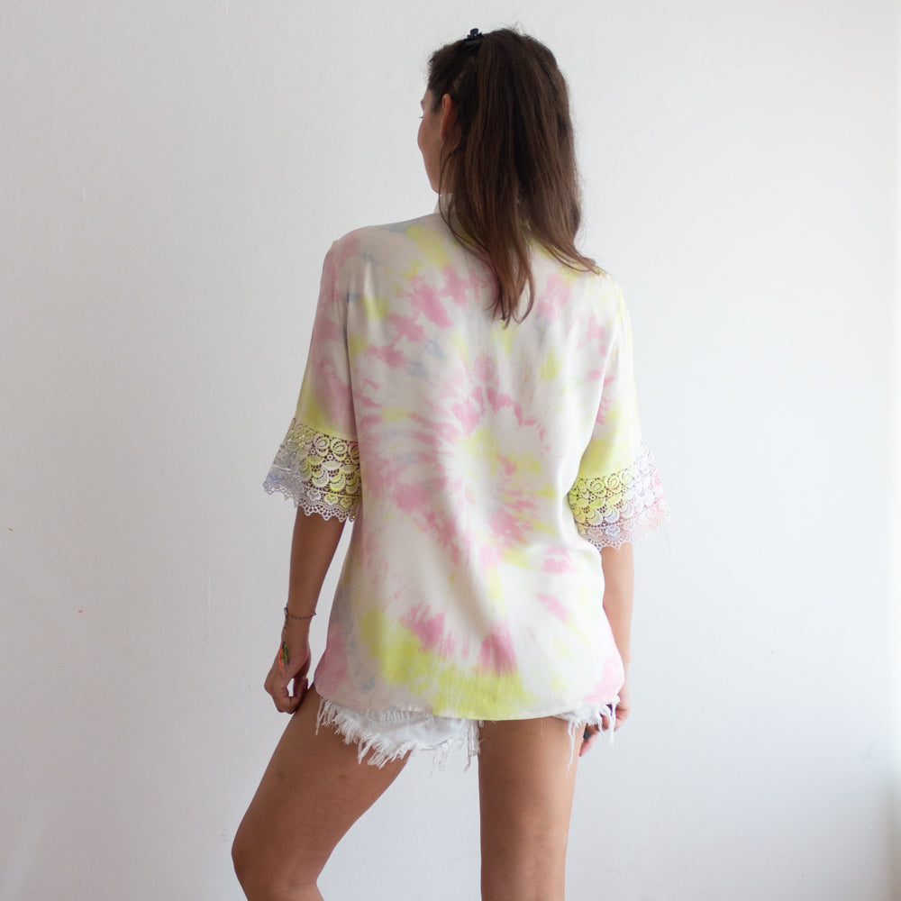 Camicia in seta tie dye M