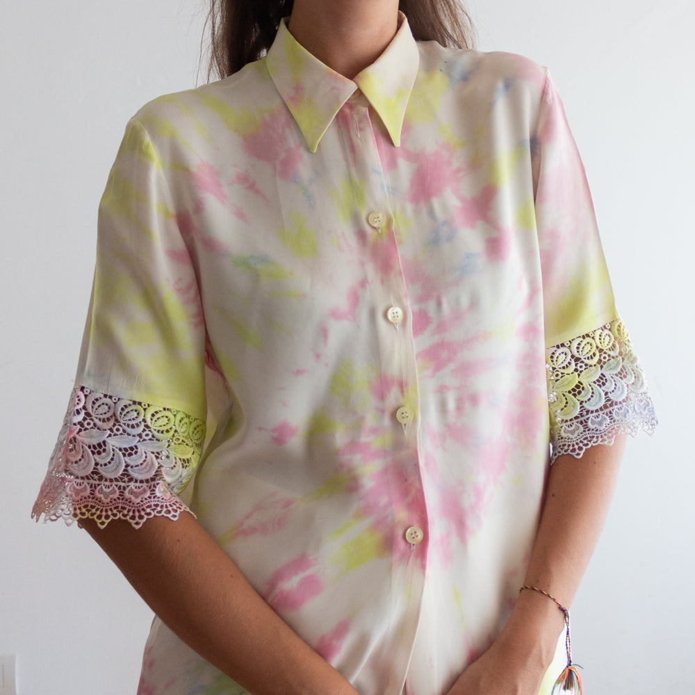 Camicia in seta tie dye M
