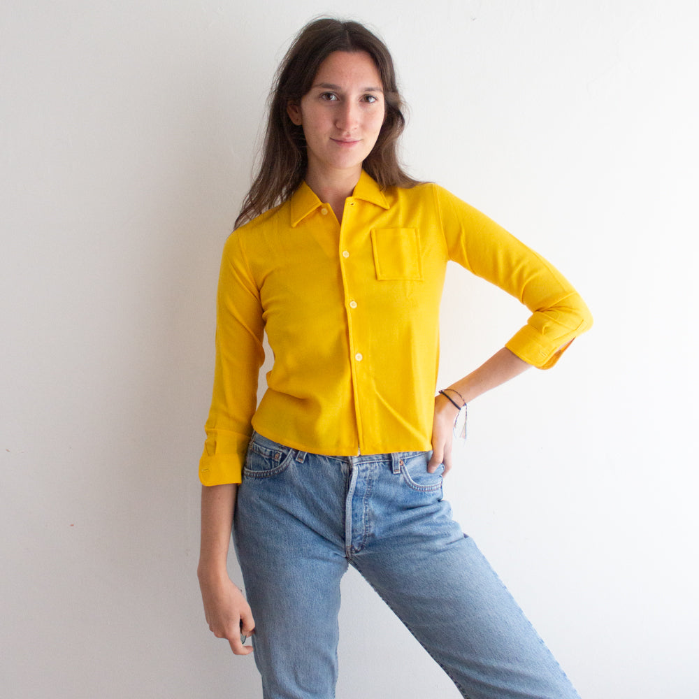 Camicia in lana gialla XS