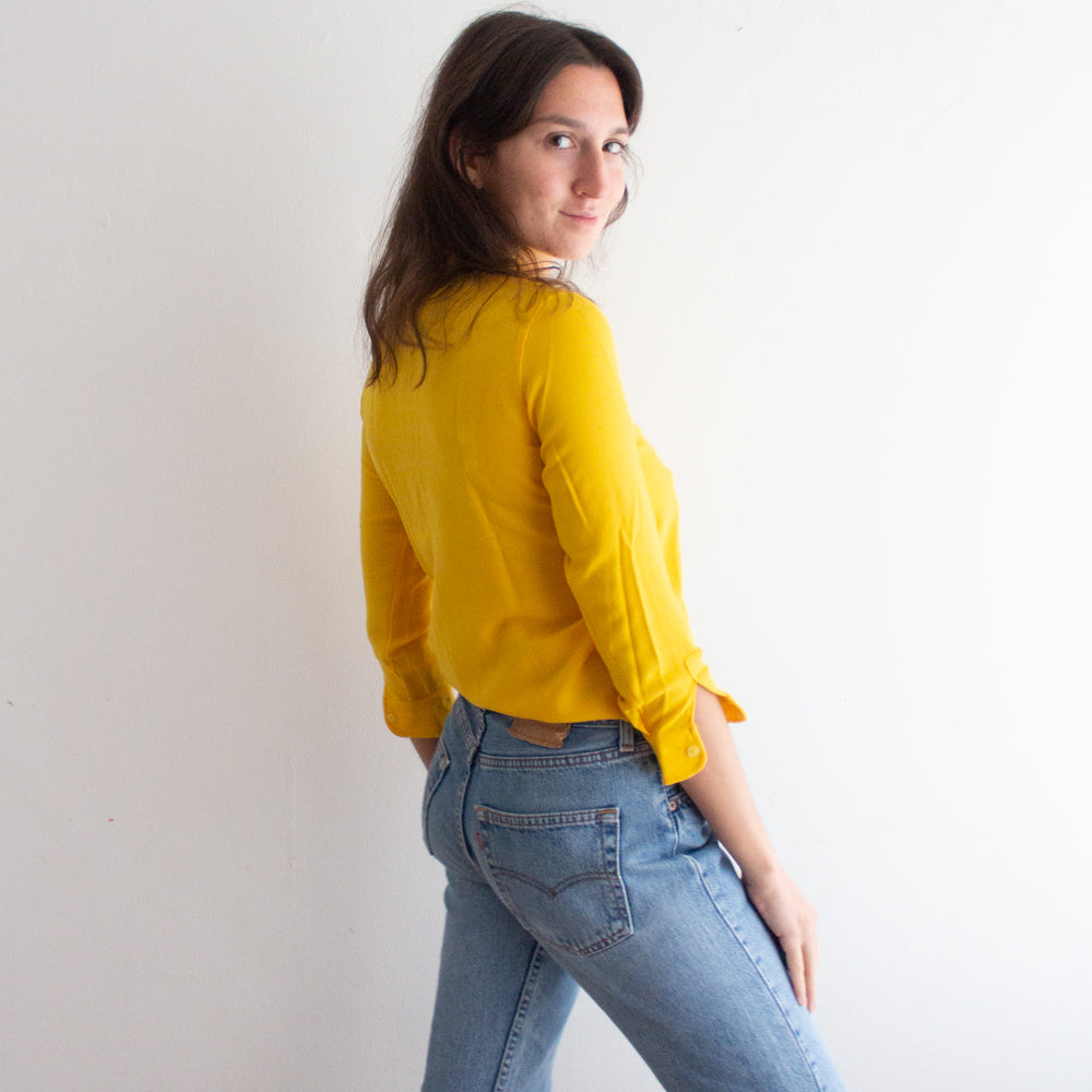 Camicia in lana gialla XS