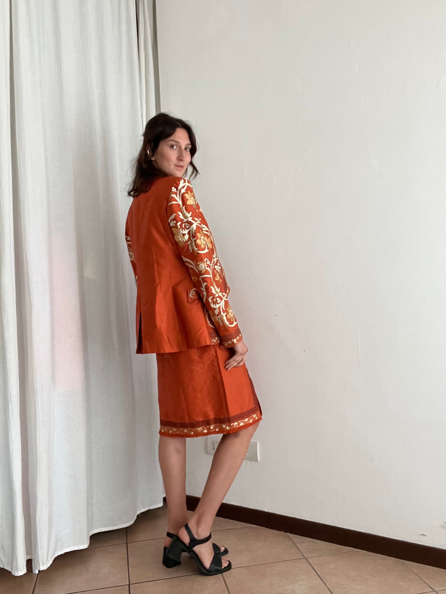 Completo abito blazer seta 42