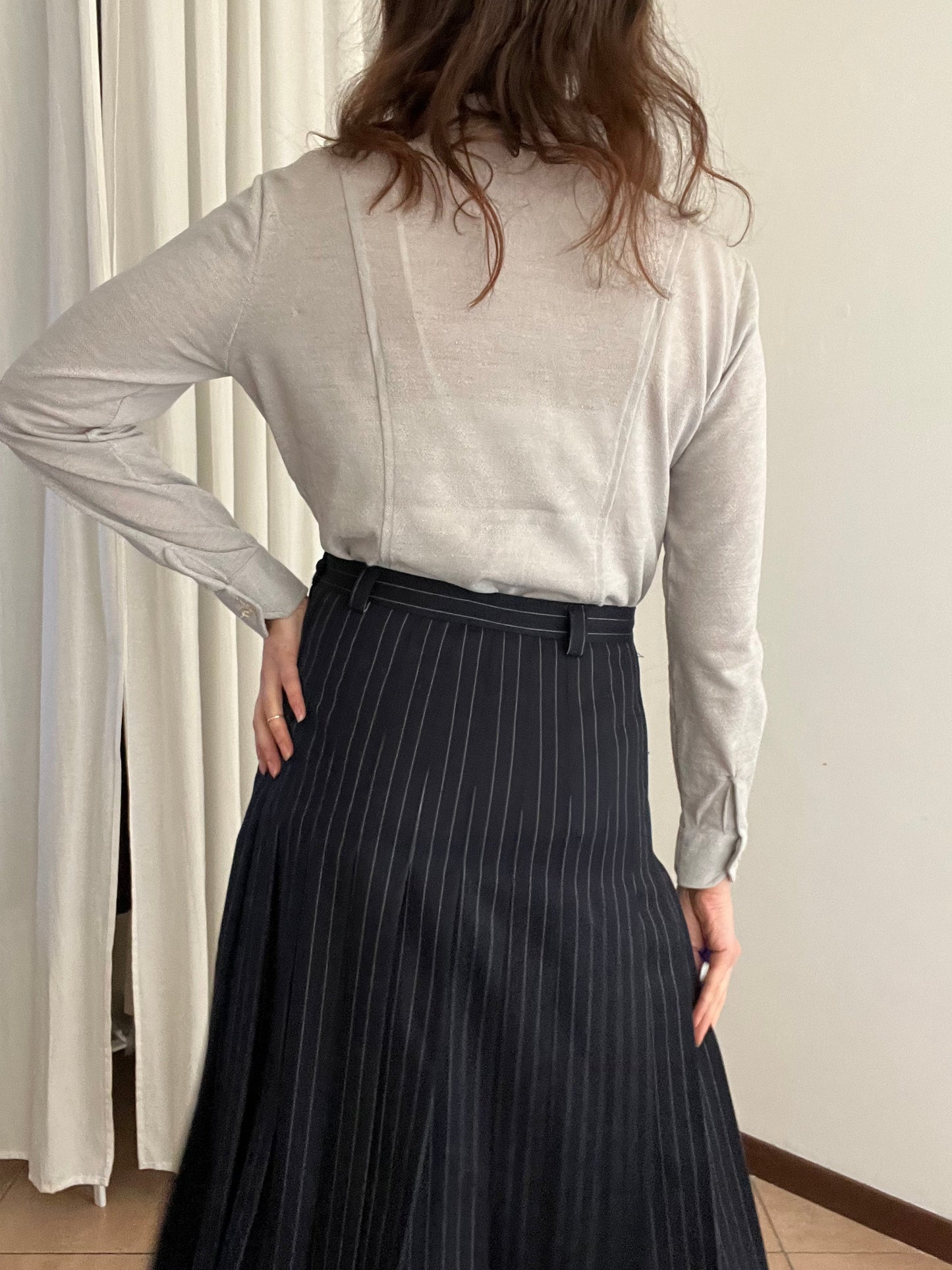 Camicia nuova in lana grigia 40/42