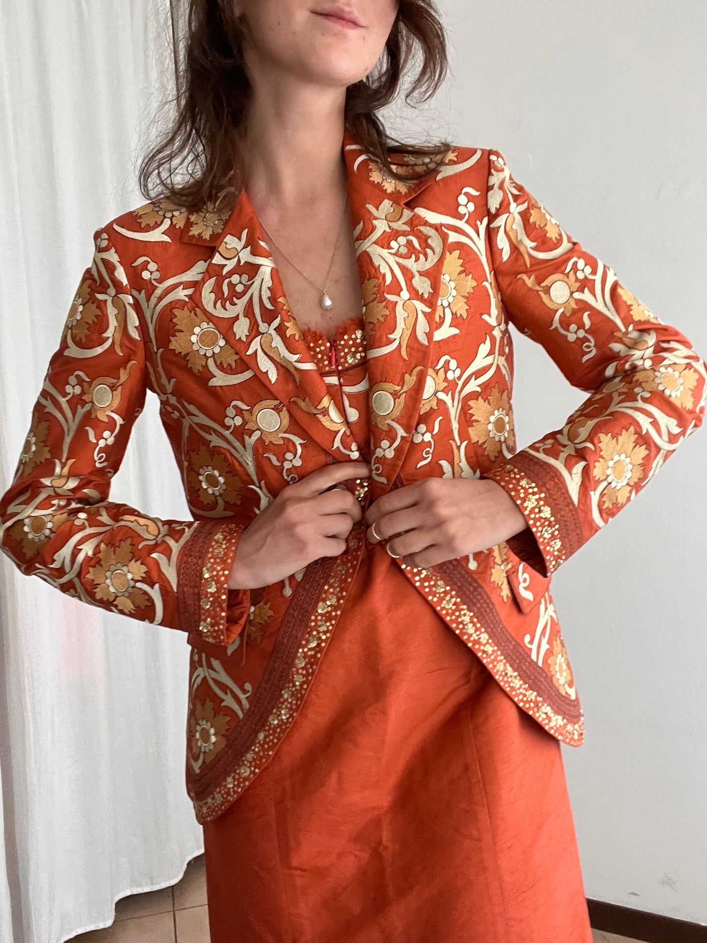Completo abito blazer seta 42