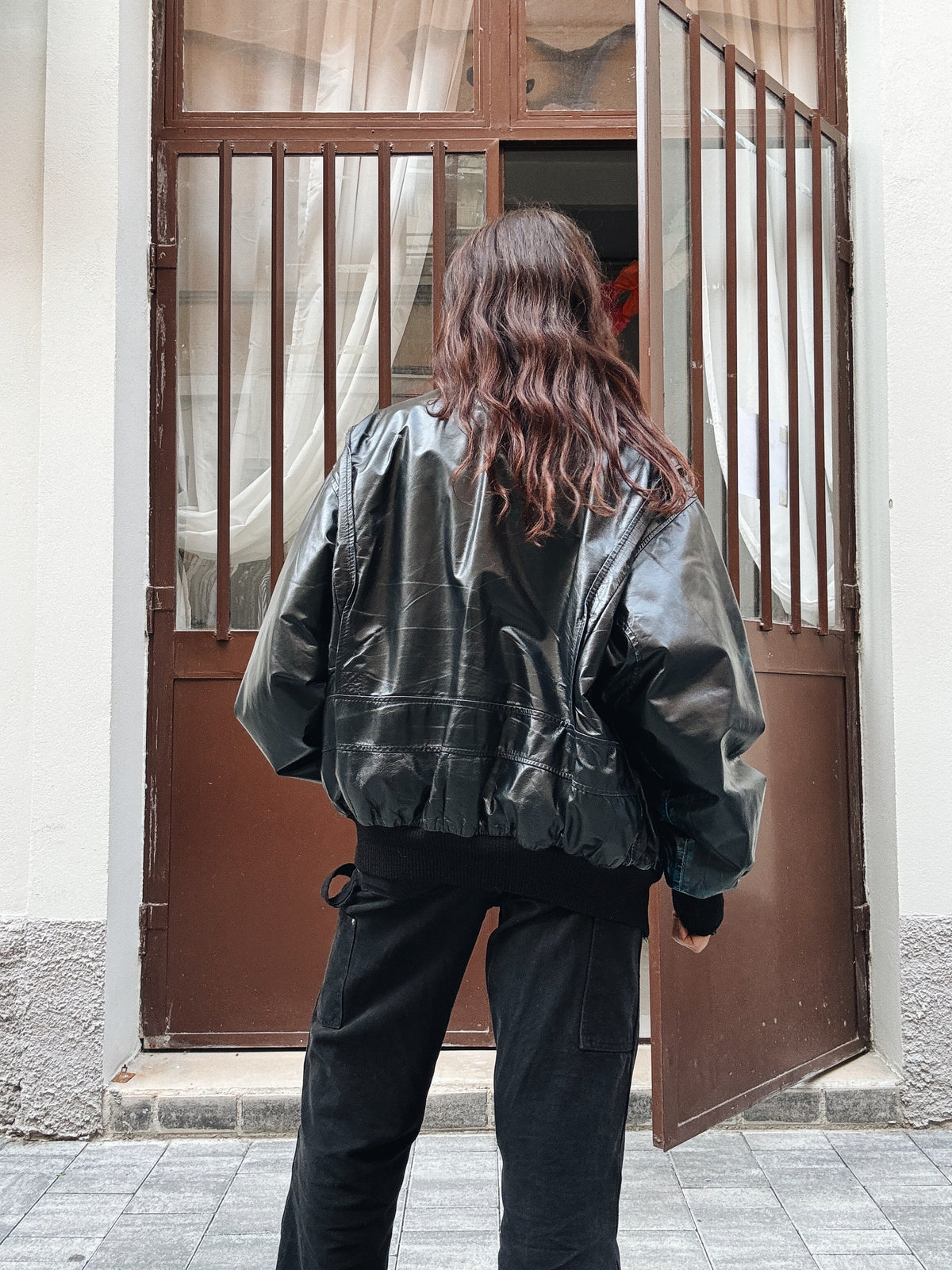 Bomber pelle nera XL