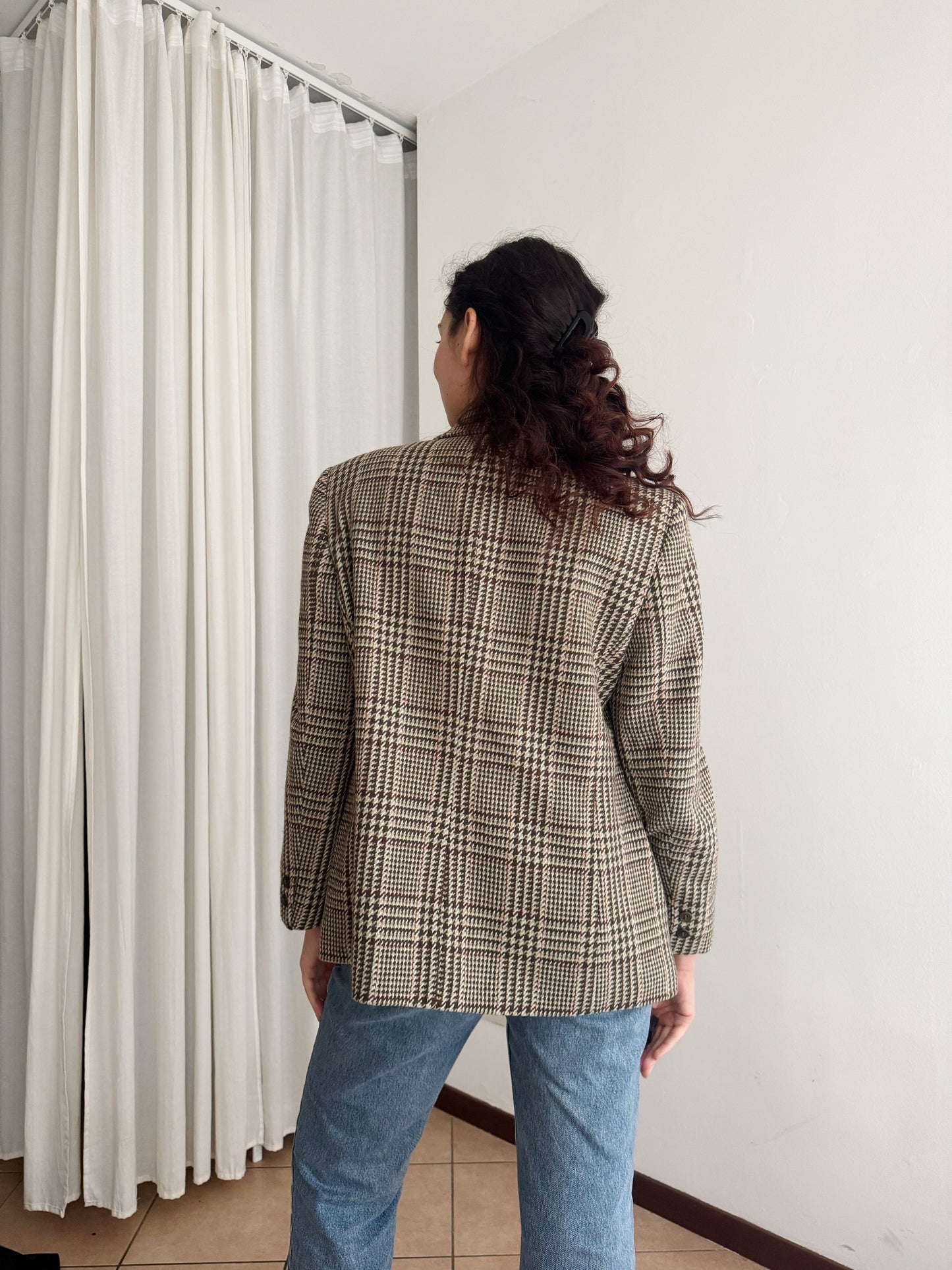 Blazer pied de poule toni marrone 44