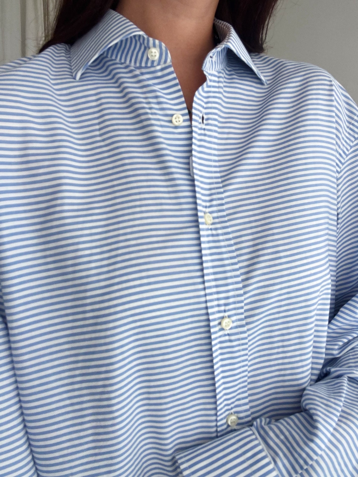 Camicia uomo a righe blu 40