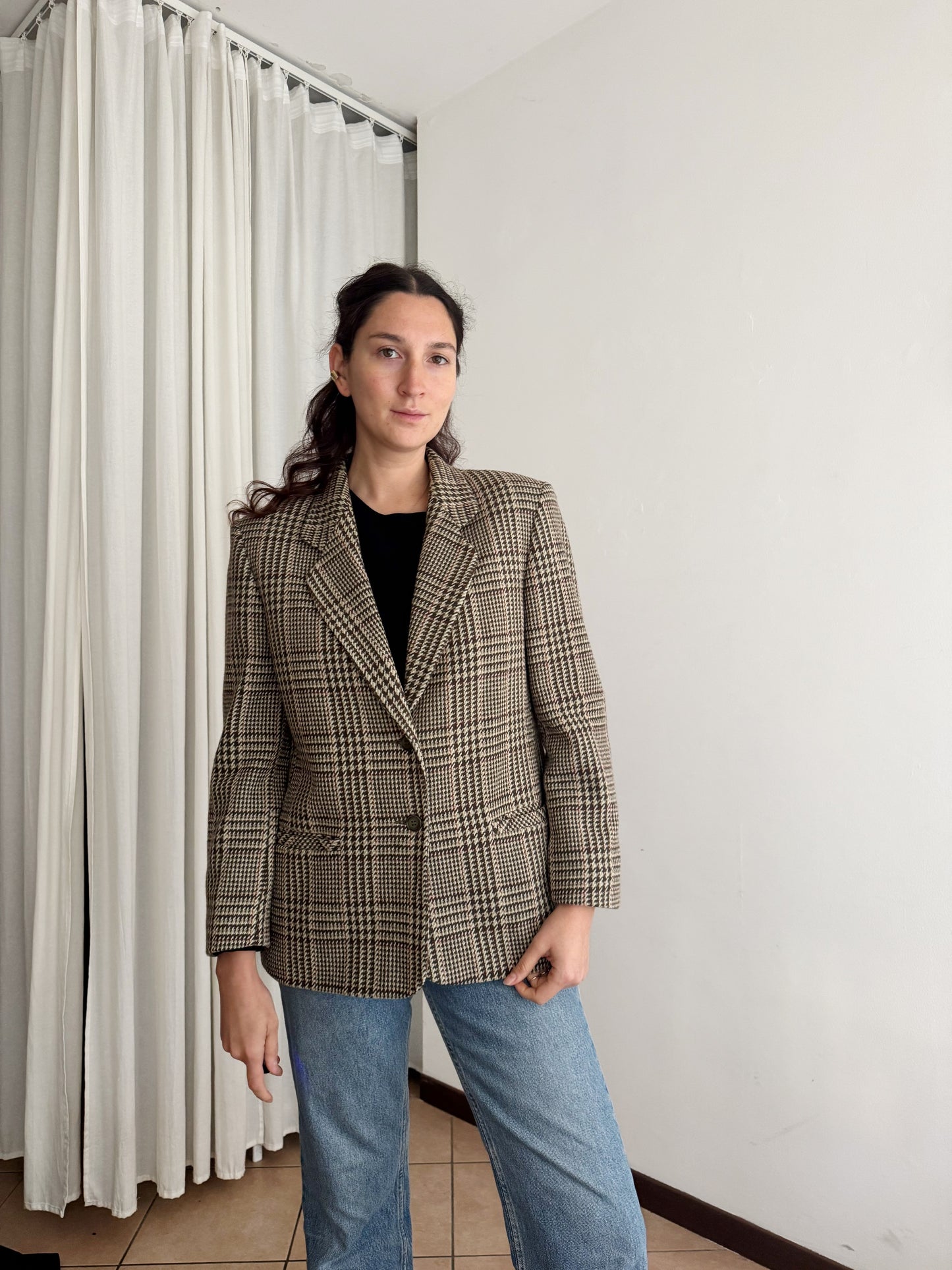 Blazer pied de poule toni marrone 44