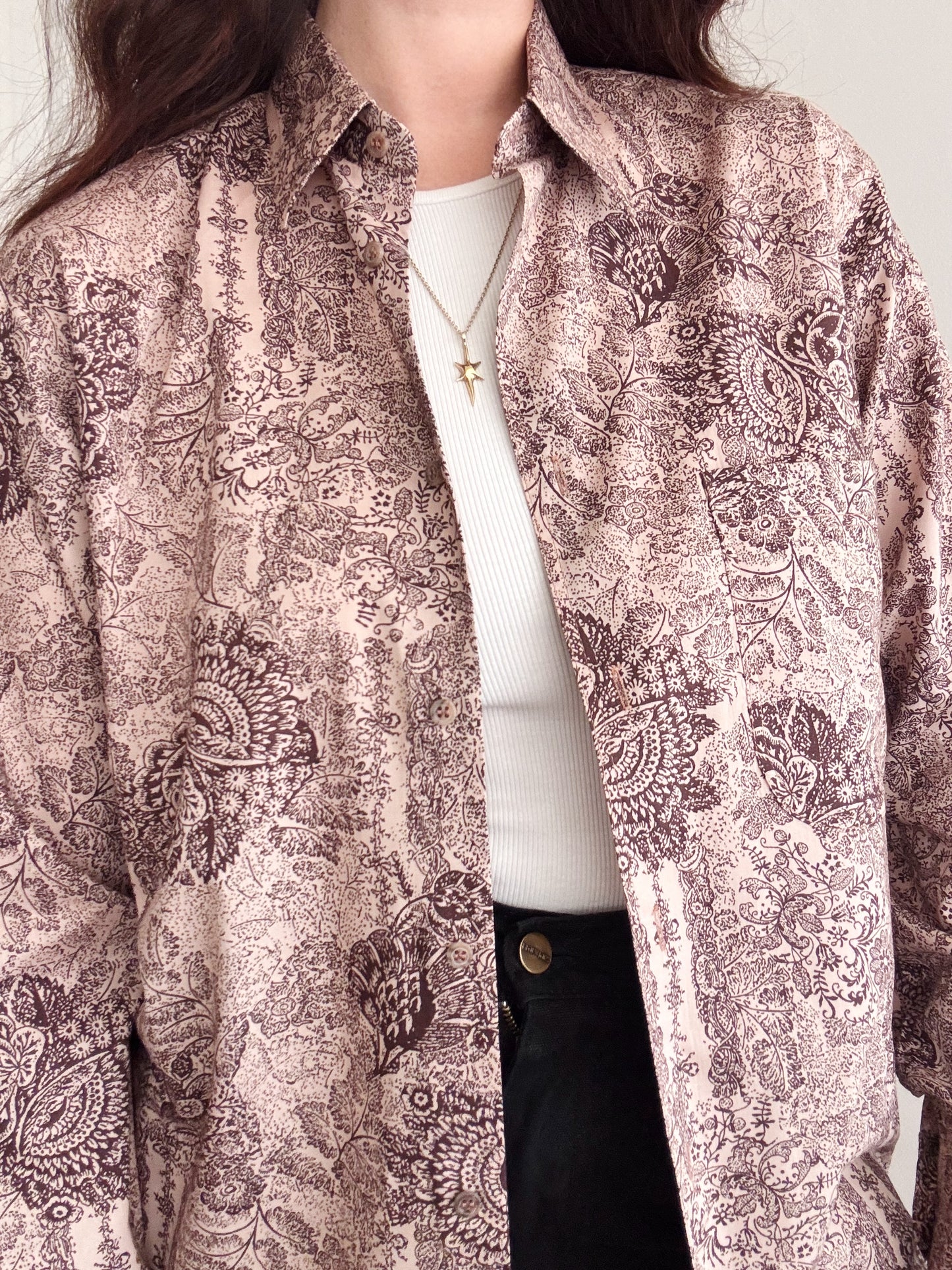 Camicia uomo rosa/bordeaux S