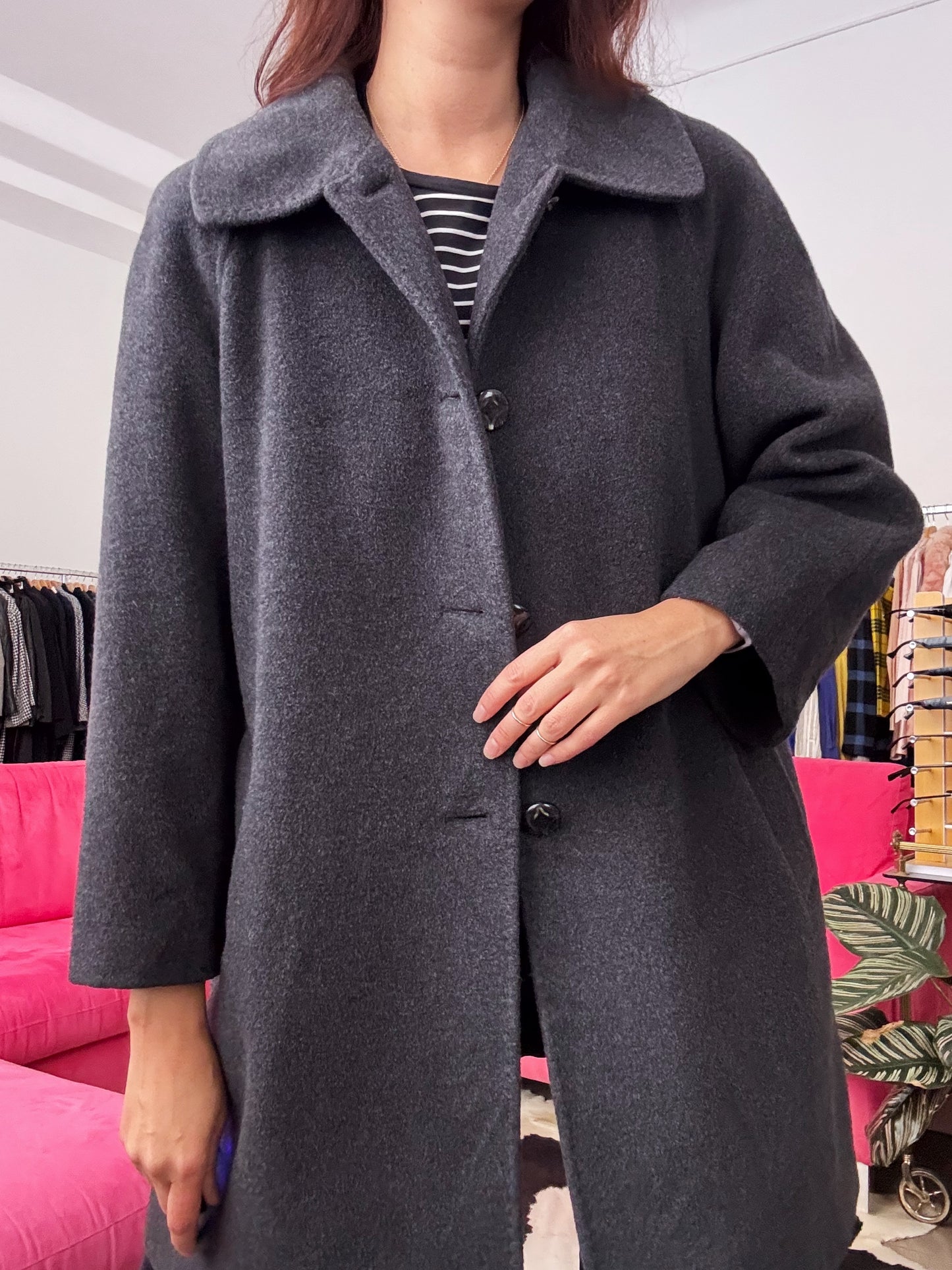 Cappotto corto grigio 46