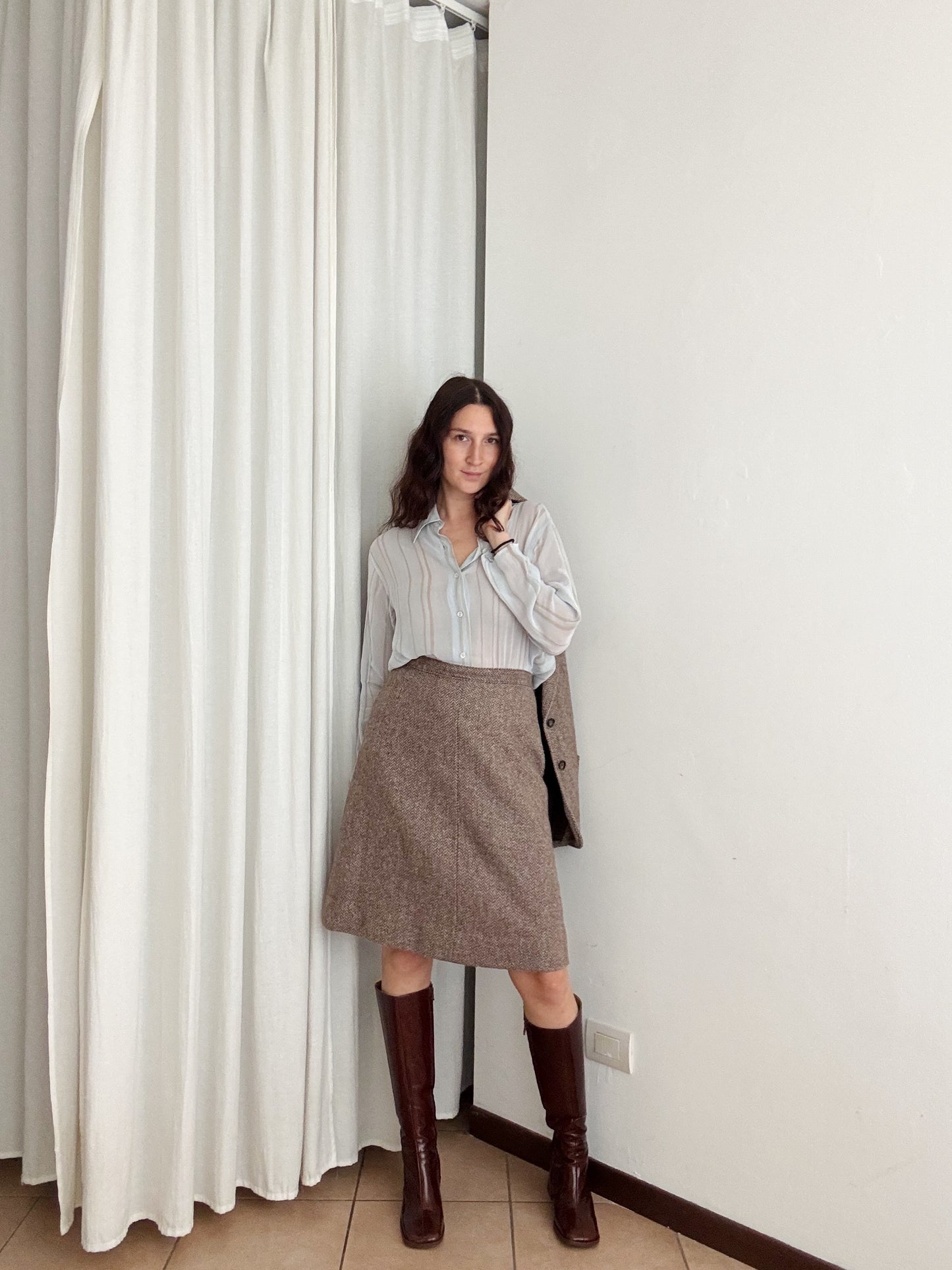 Completo lana marrone 44