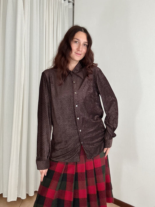 Camicia uomo in velluto XL