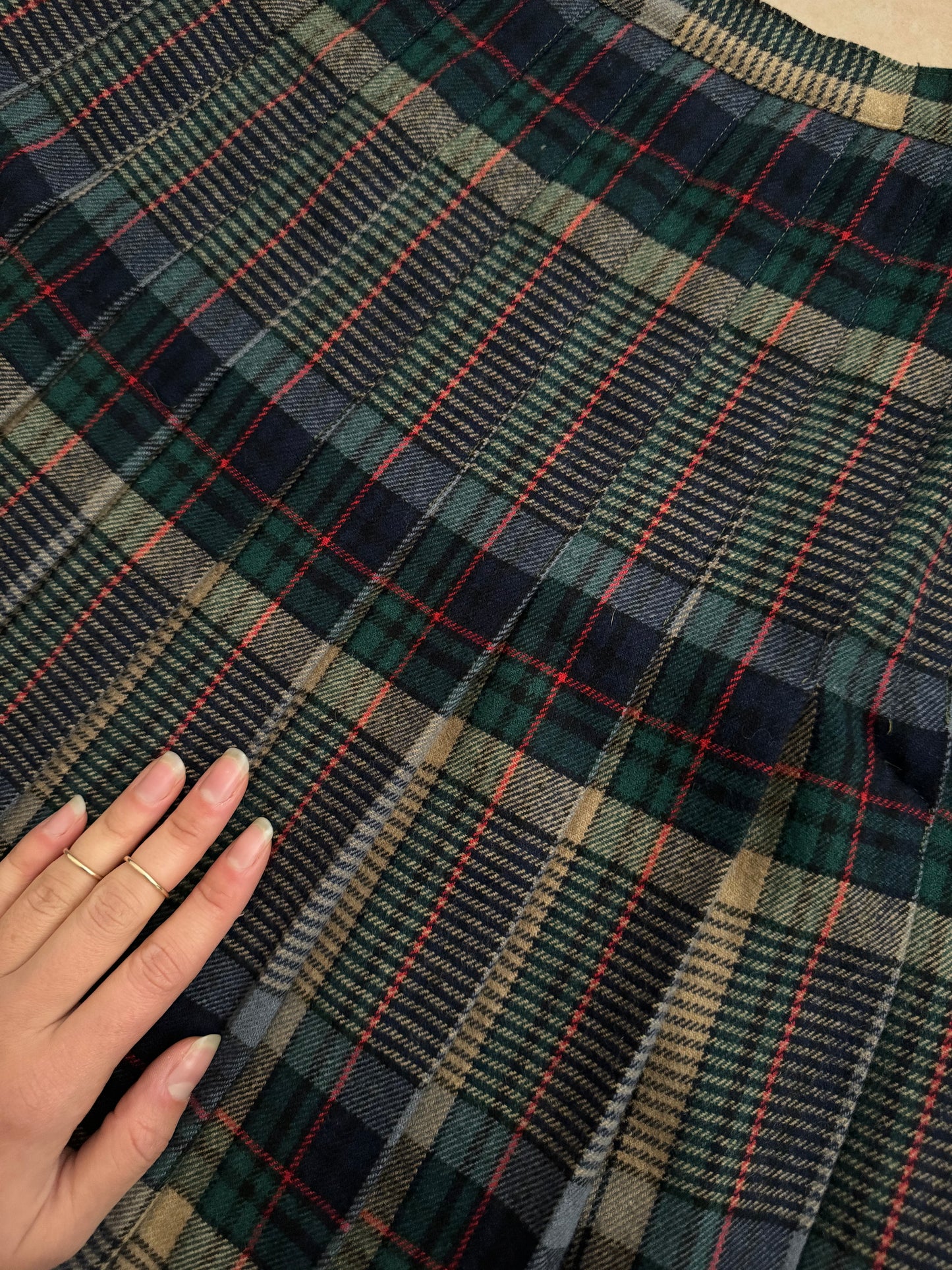 Gonna tartan a pieghe S