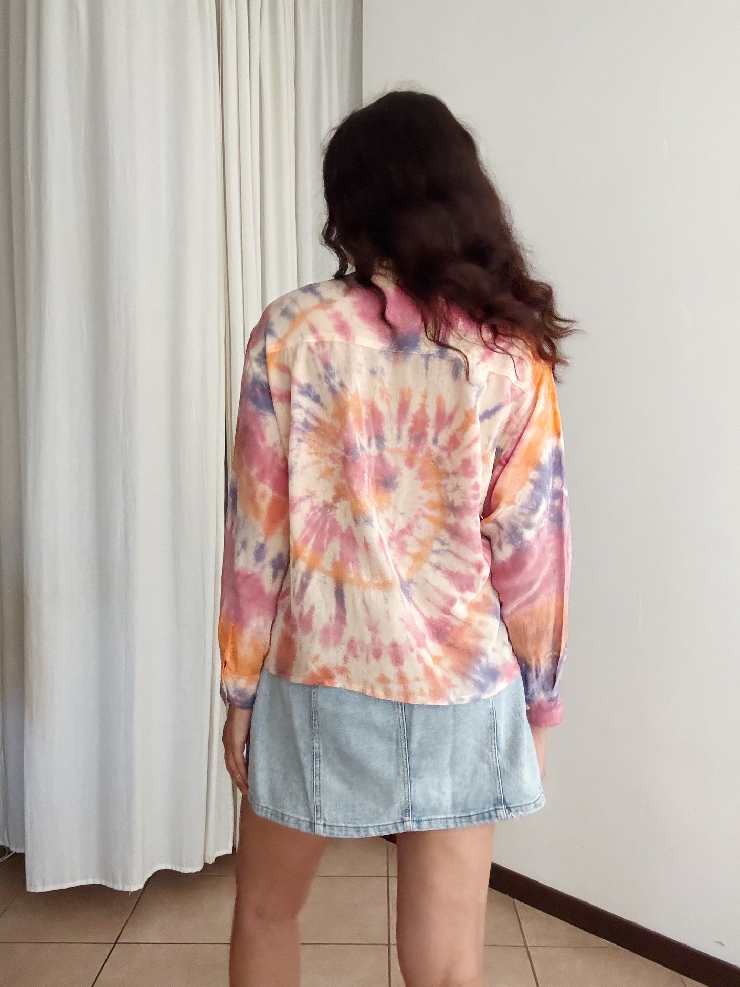 Camicia in seta tie dye Les Copains S
