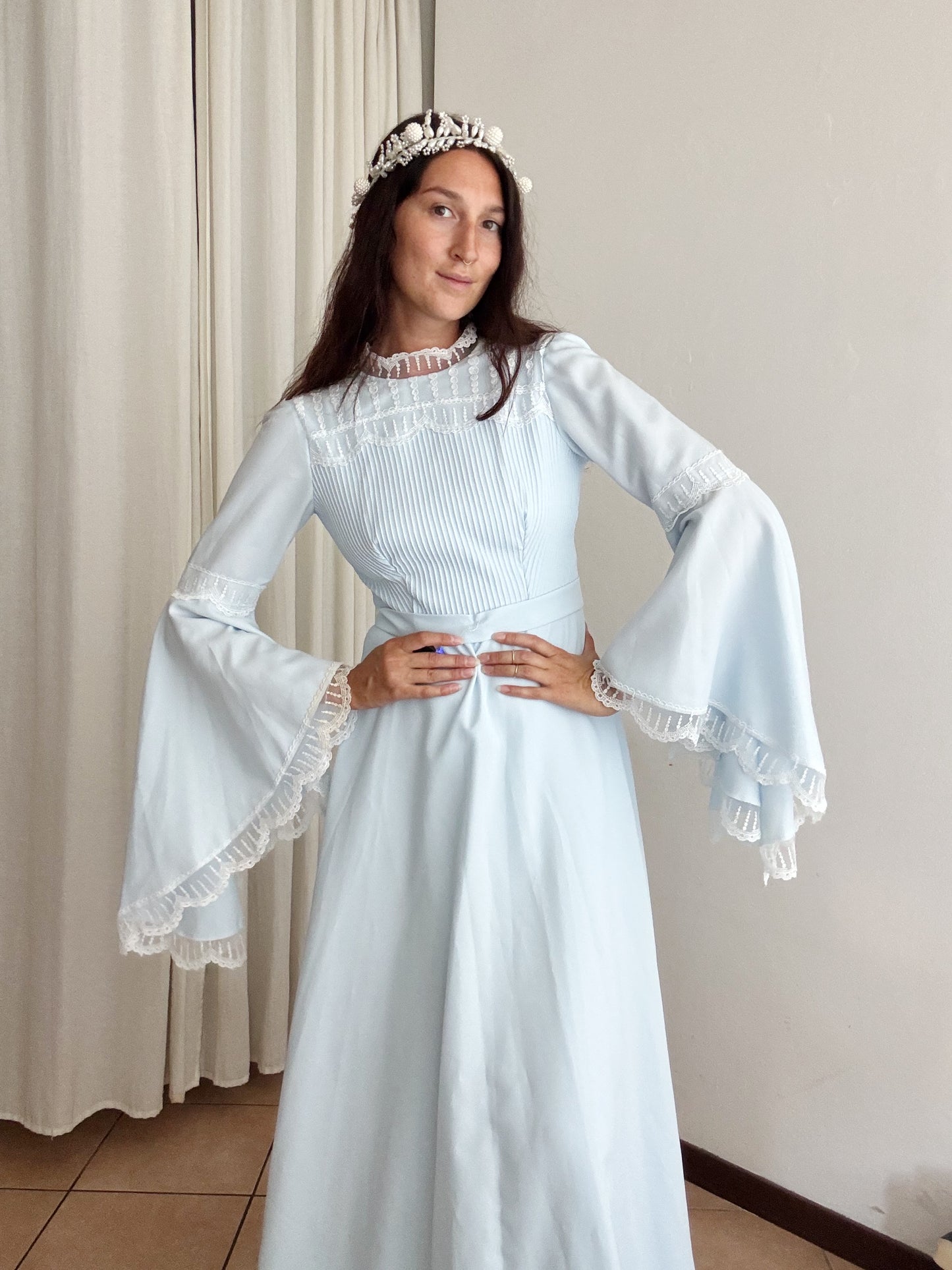 Abito da cerimonia azzurro XS