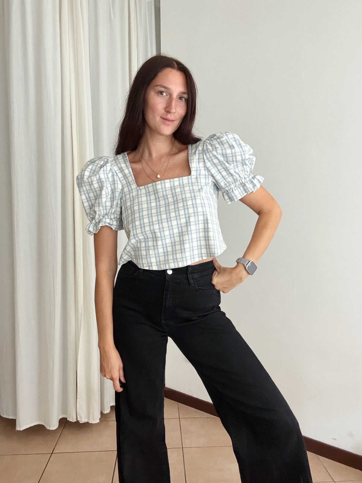 Top azzurro M