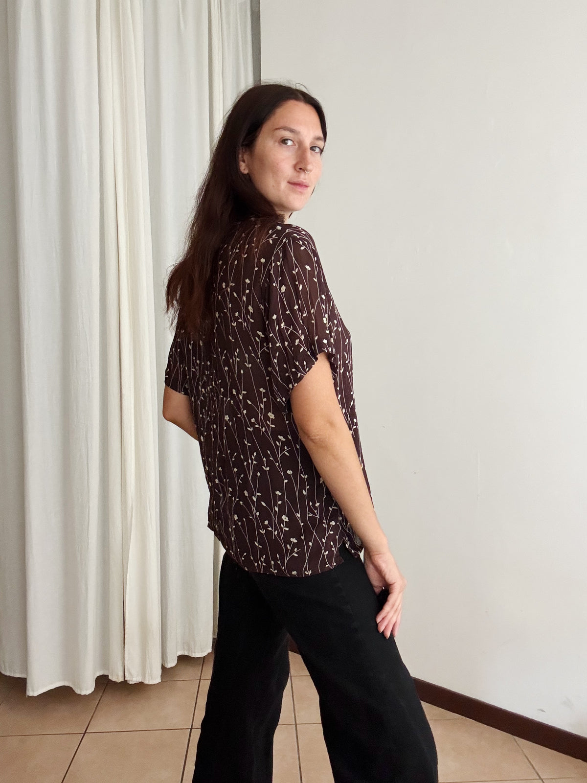 Camicia marrone L