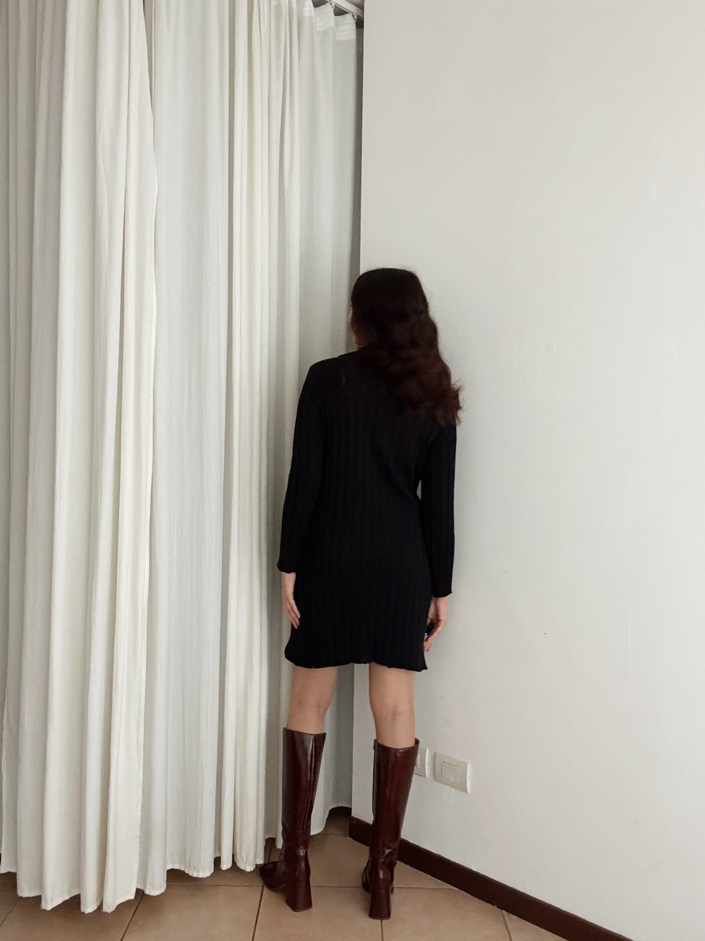 Cardigan lungo nero S