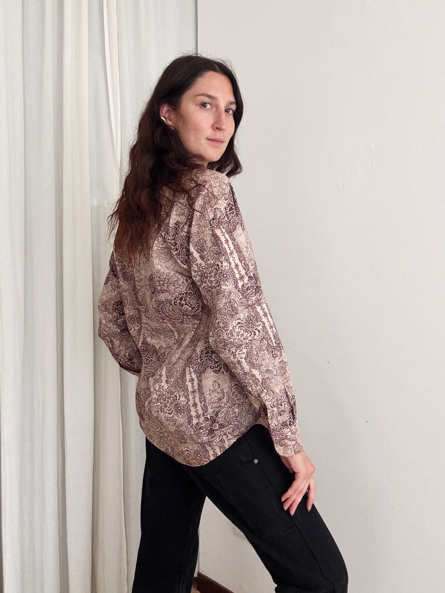 Camicia uomo rosa/bordeaux S