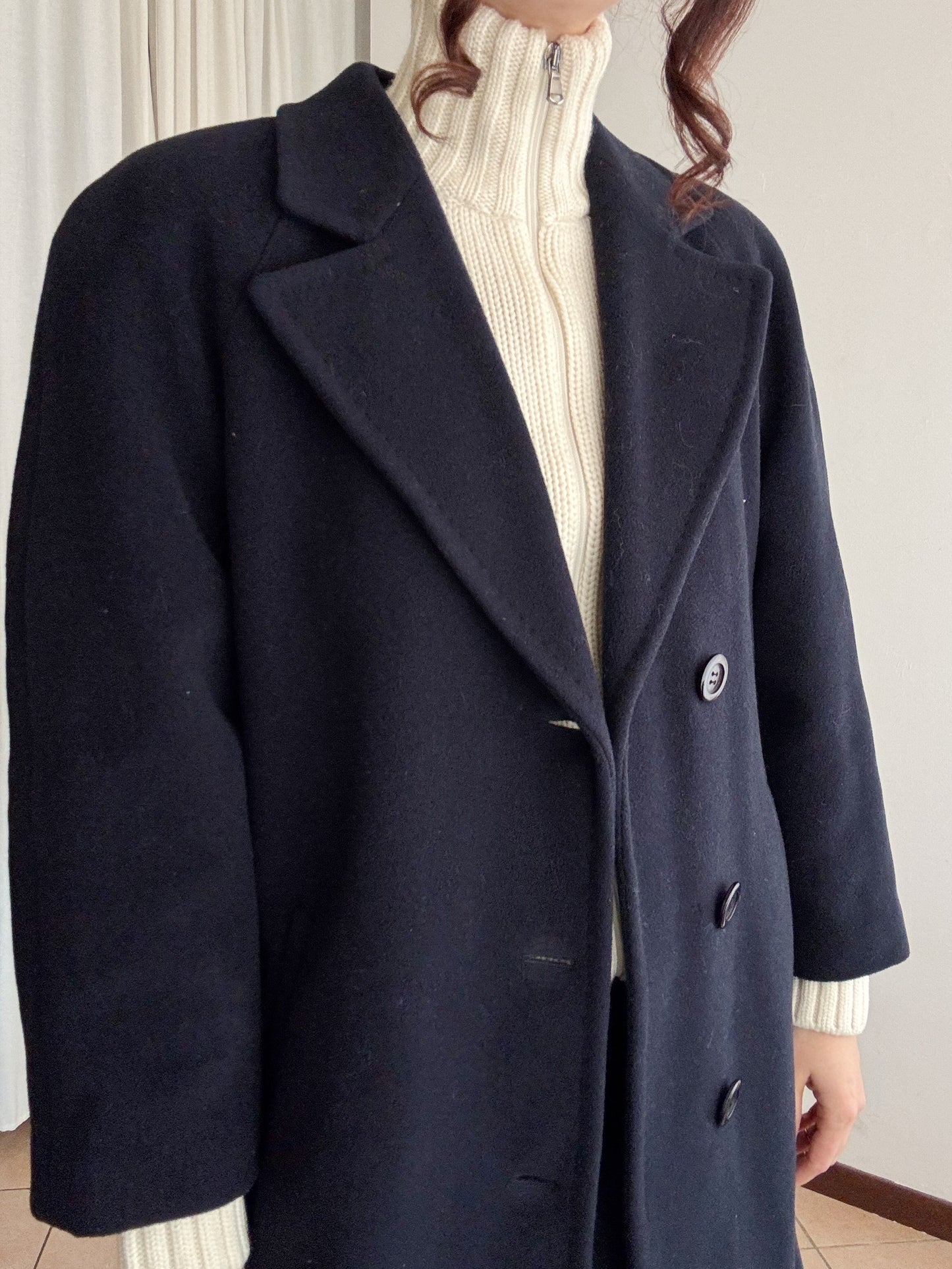 Cappotto lungo blu 42