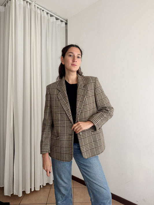 Blazer pied de poule toni marrone 44