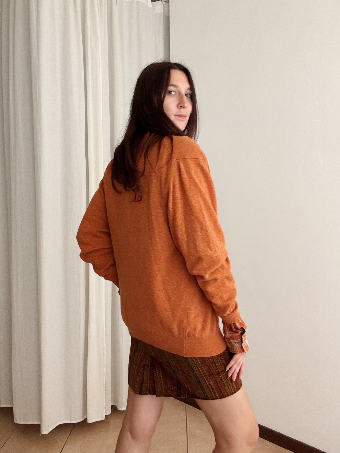 Maglione unisex lana arancione 54