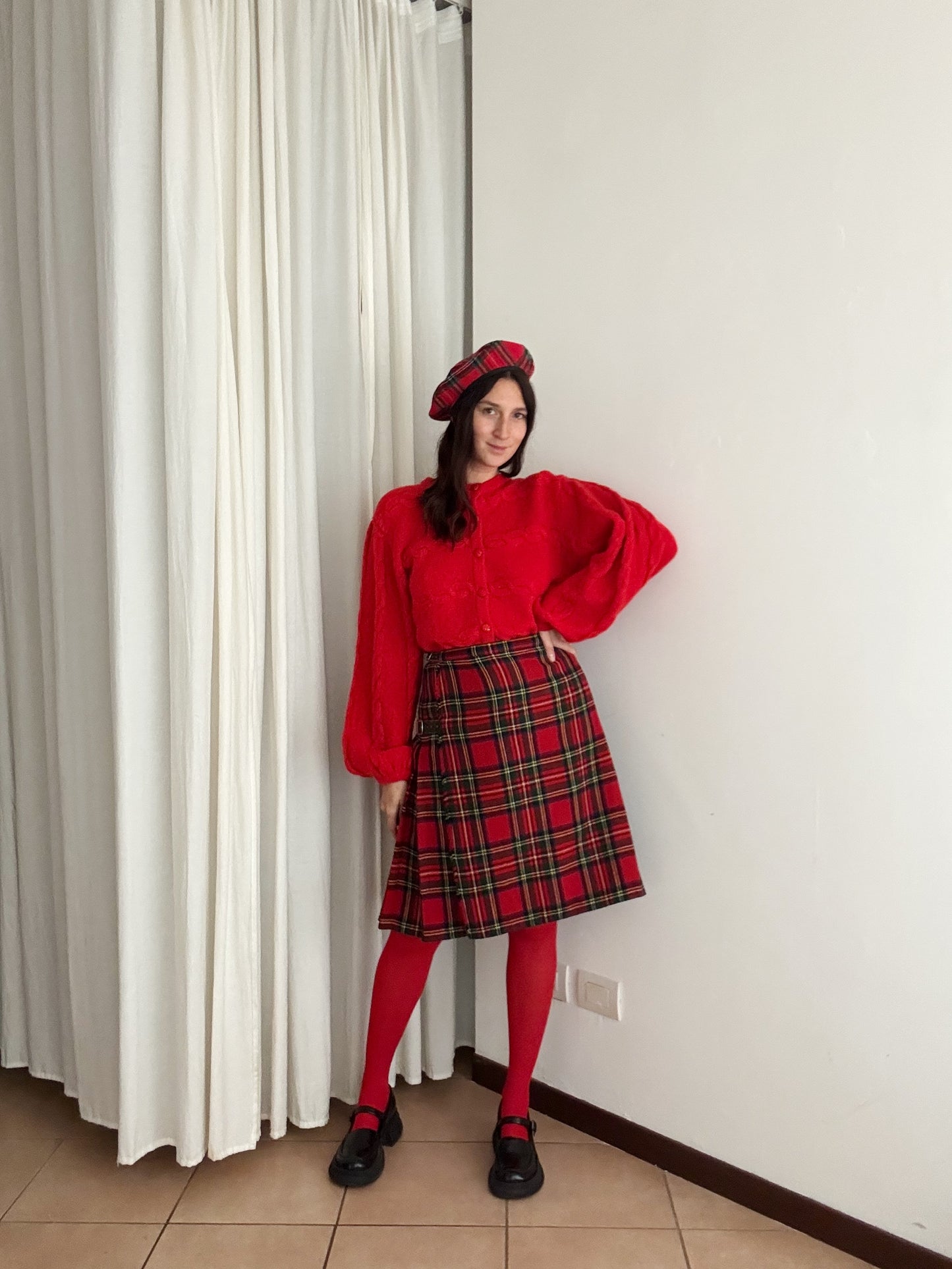 Kilt scozzese rosso M