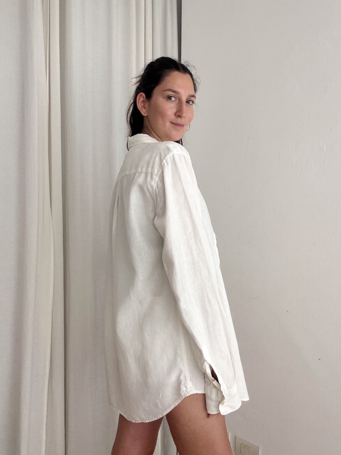 Camicia lino bianco XXL