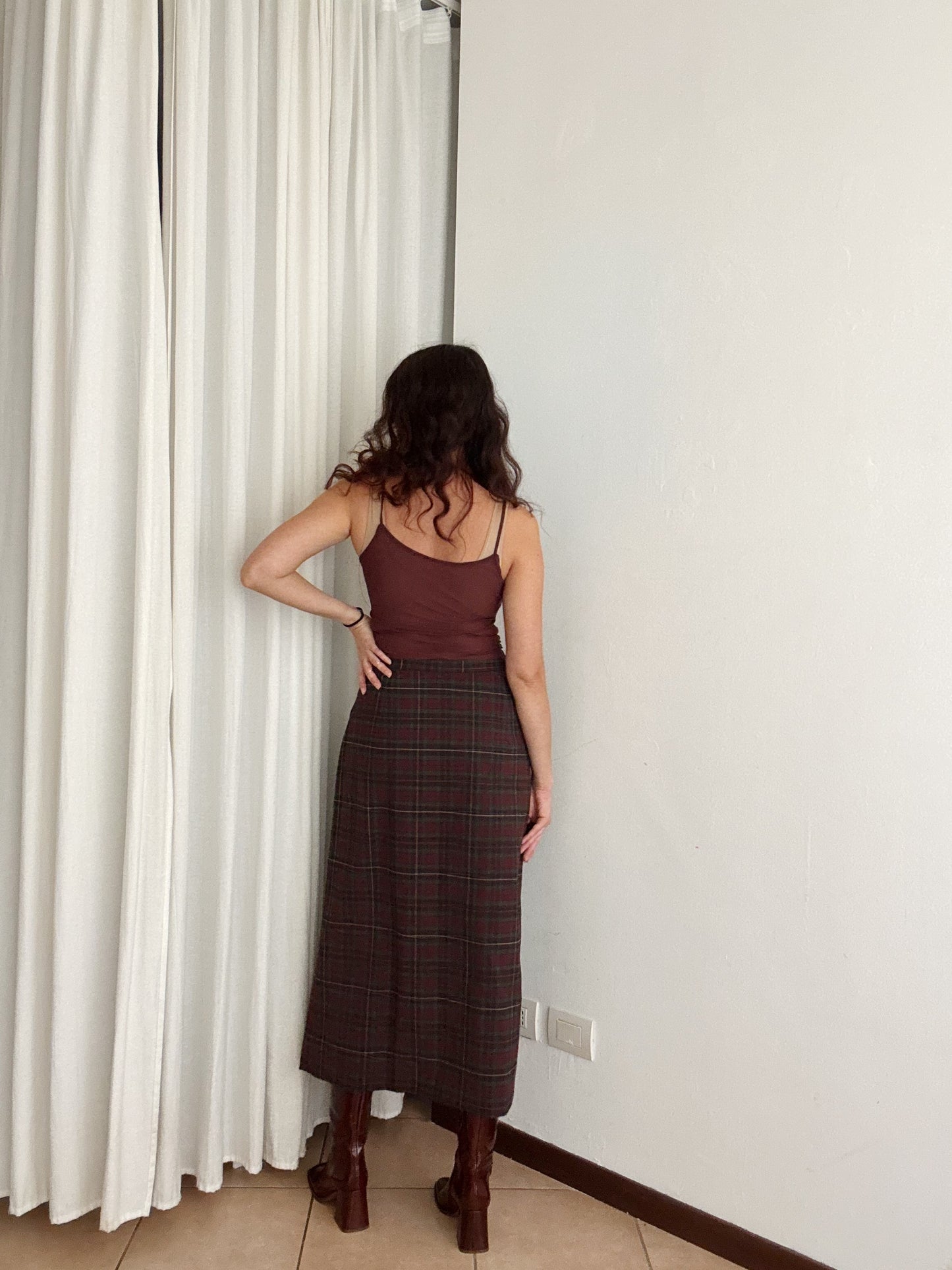 Gonna lunga a quadri L/XL