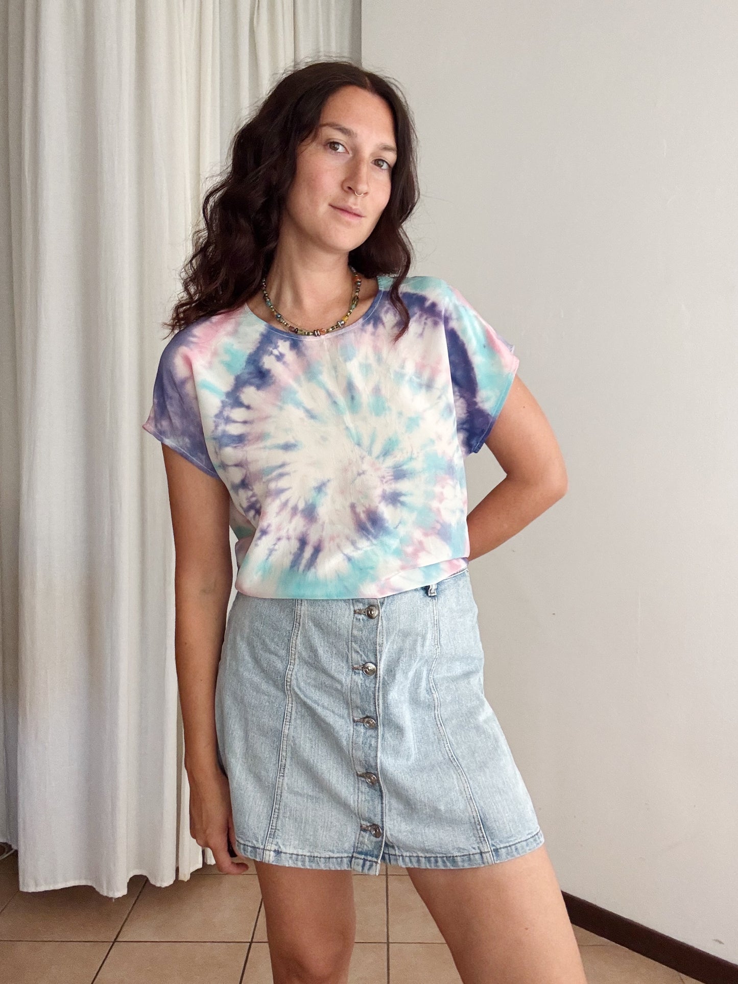 T-shirt in seta tie dye 44