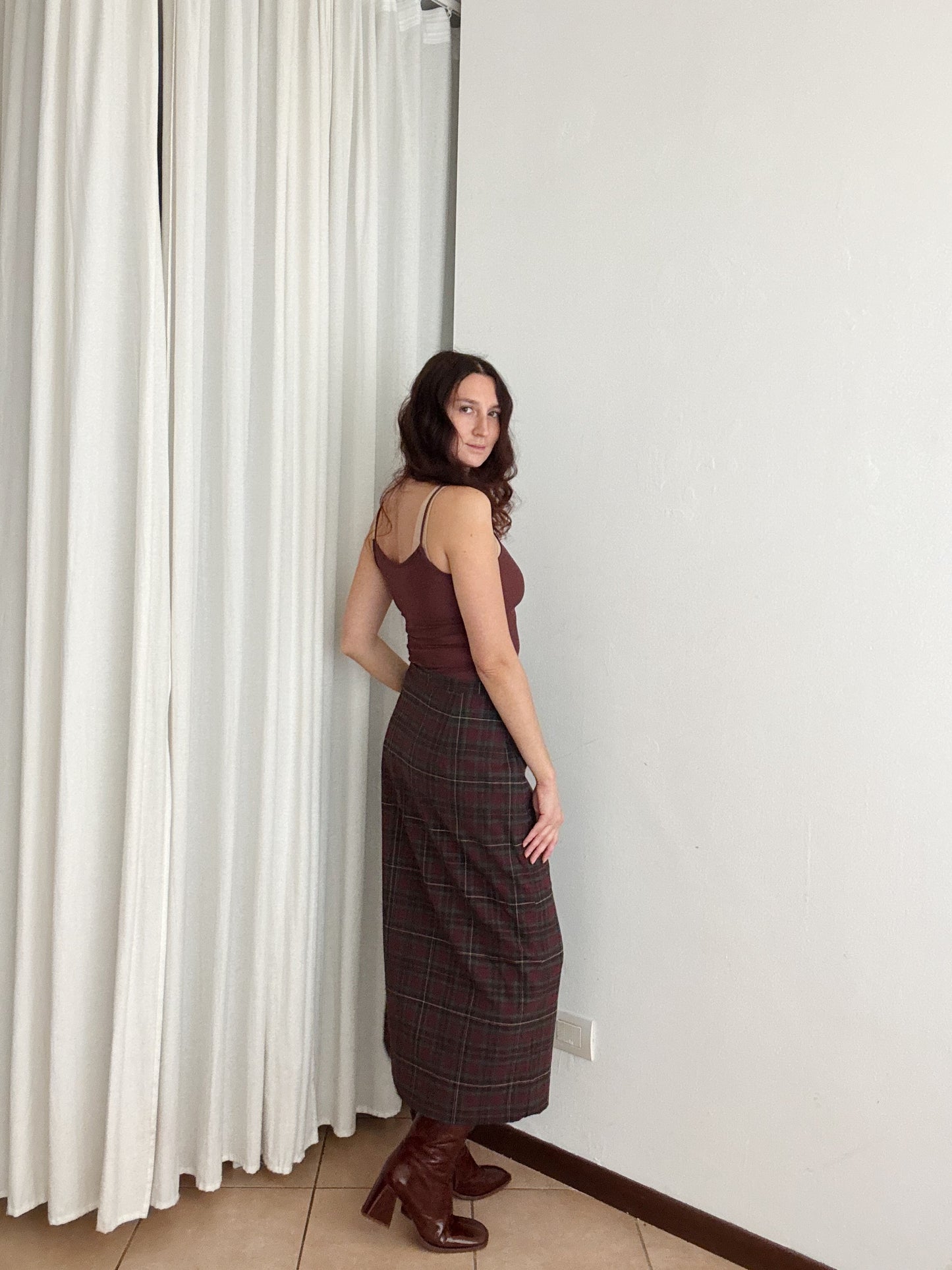 Gonna lunga a quadri L/XL