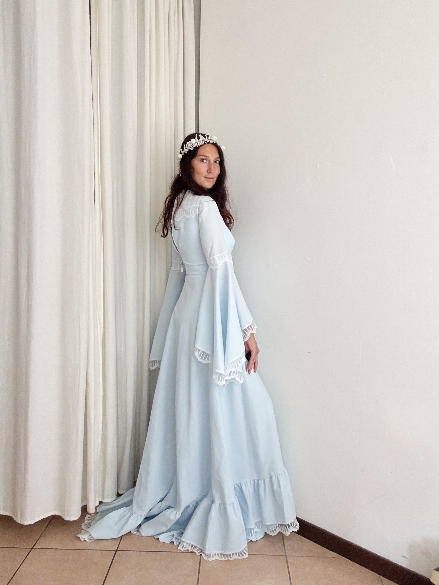 Abito da cerimonia azzurro XS