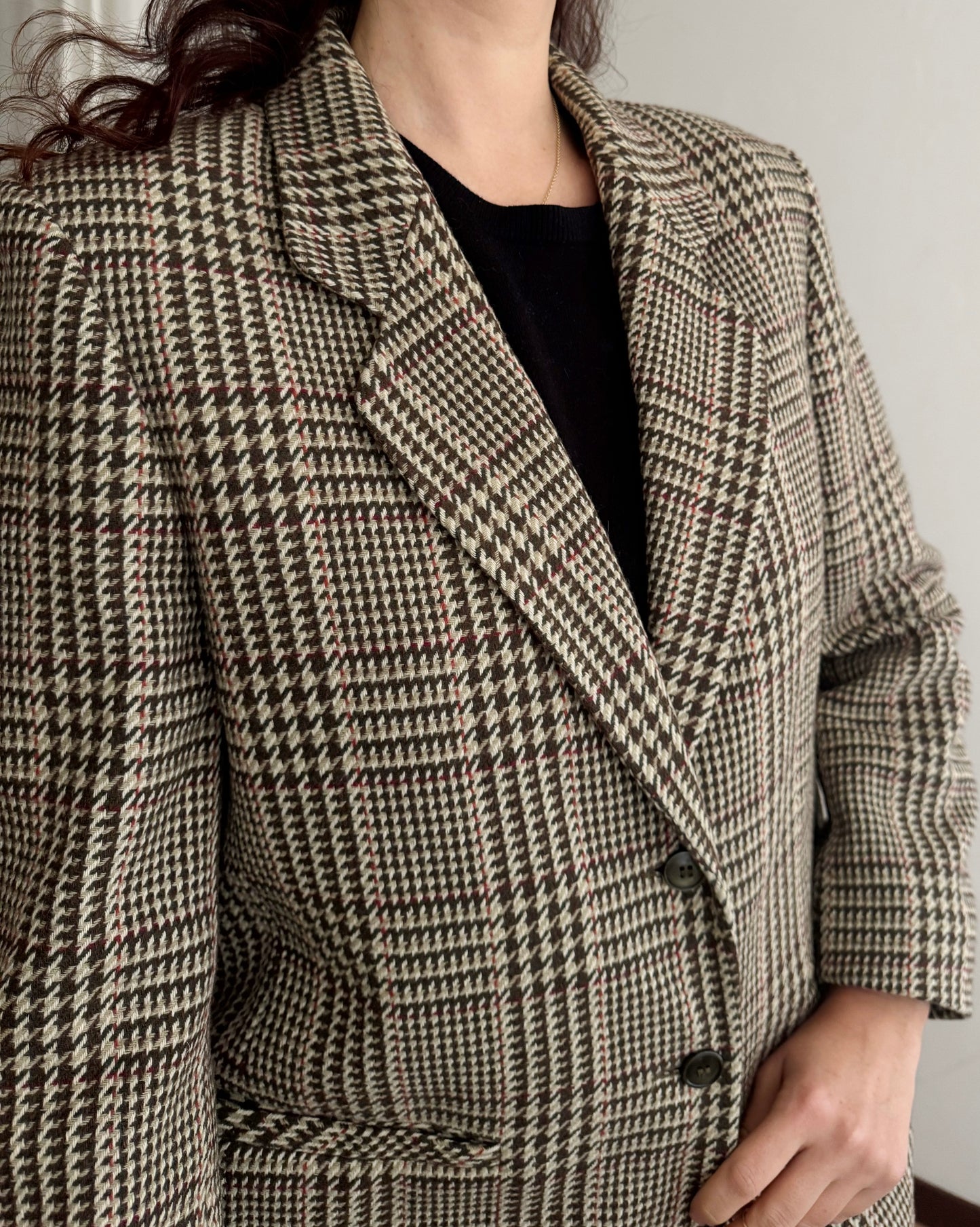 Blazer pied de poule toni marrone 44