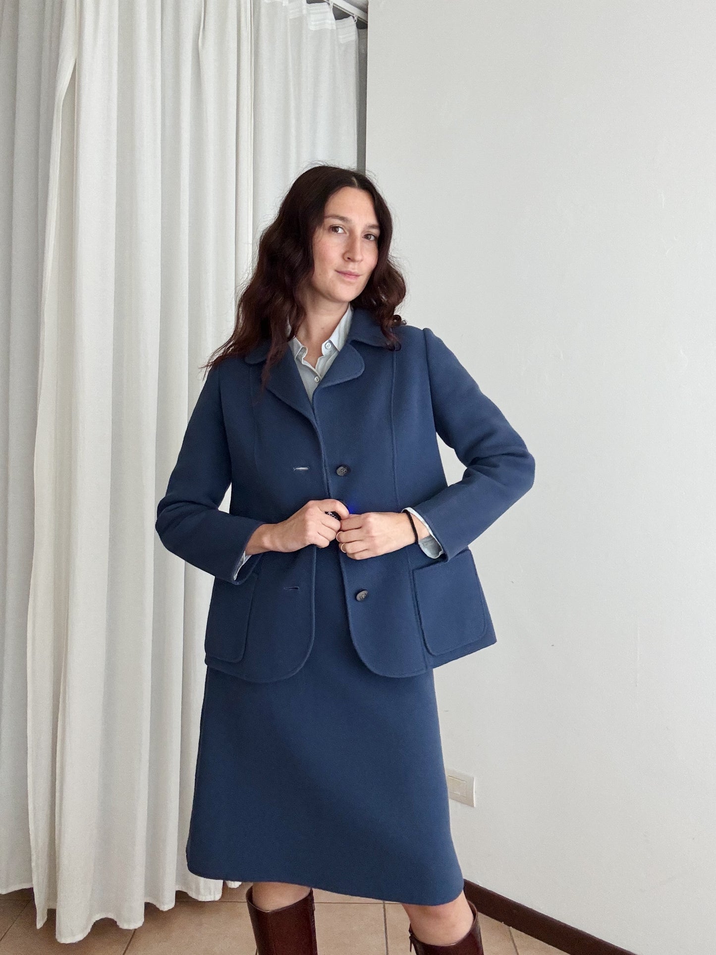 Completo lana blu 42