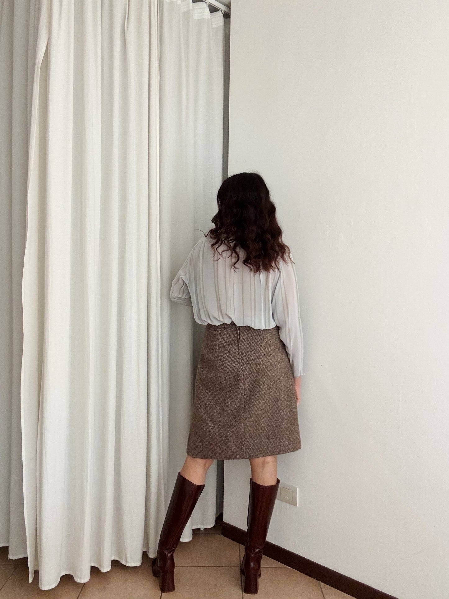 Completo lana marrone 44