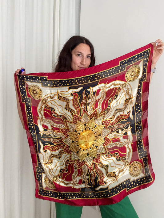 Foulard seta sole 80x80