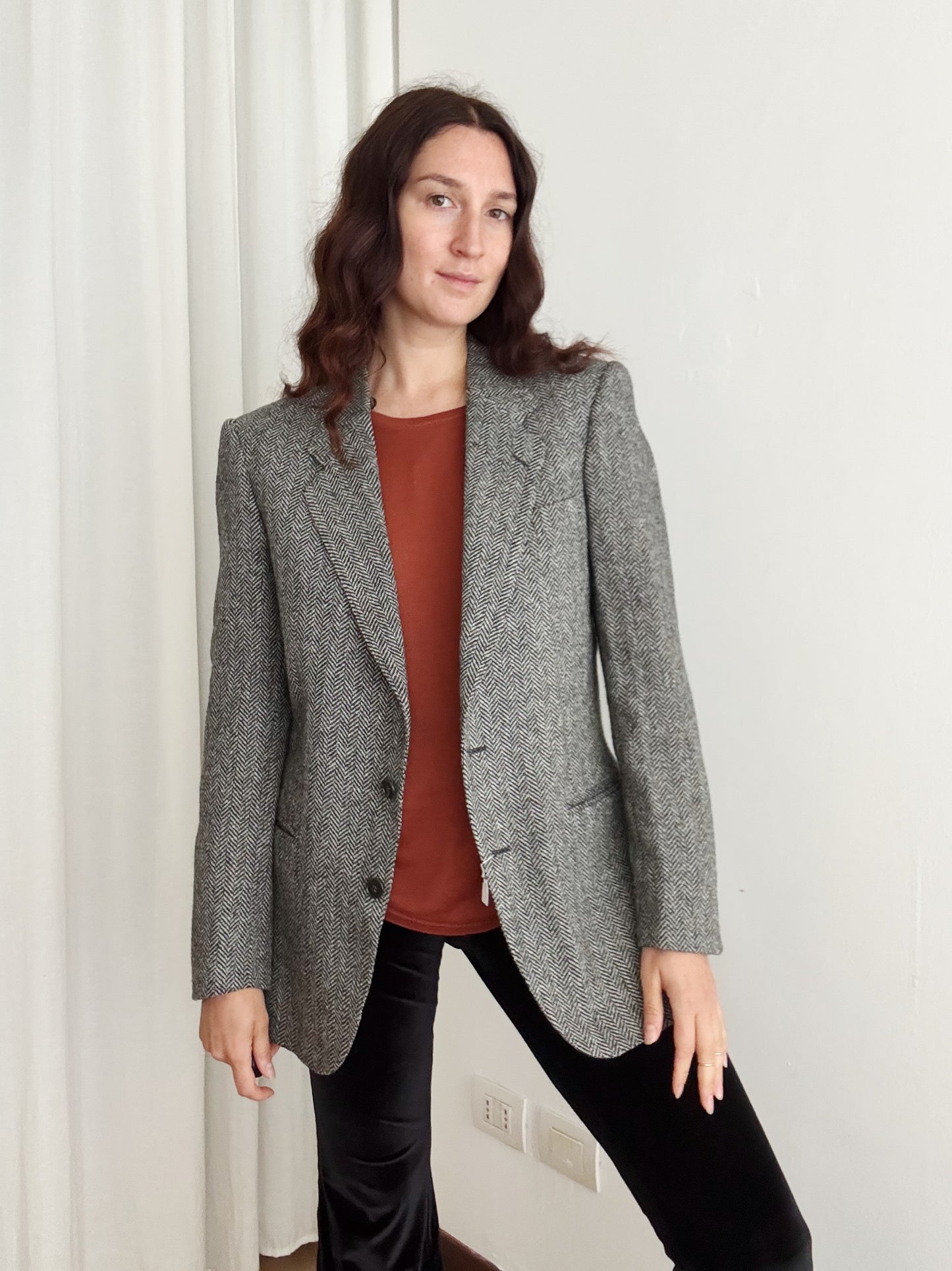Blazer unisex spigato grigio 48