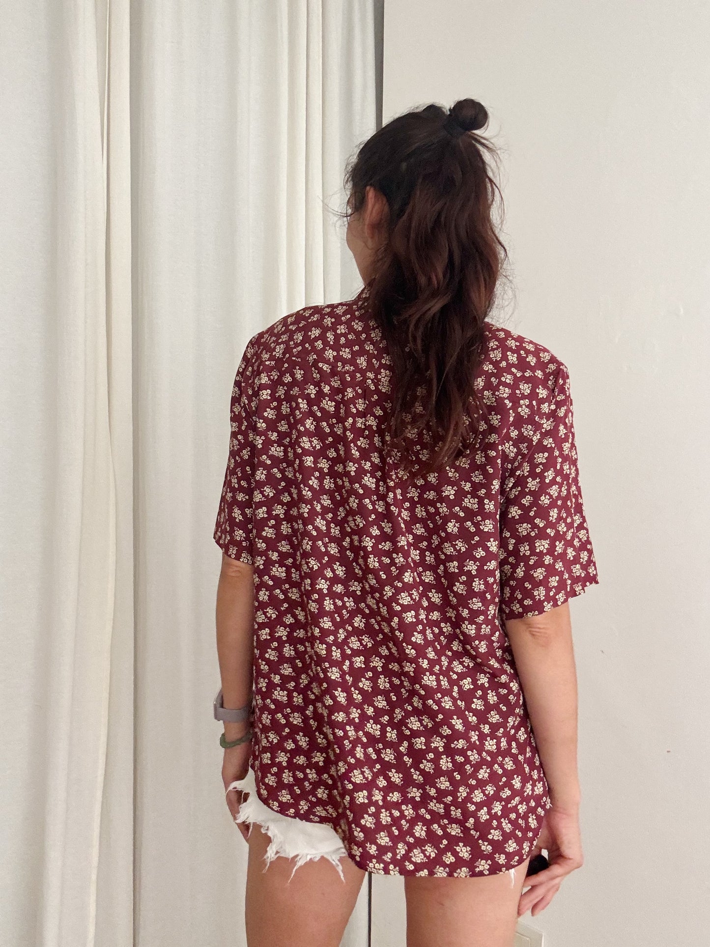 Camicia seta bordeaux 44