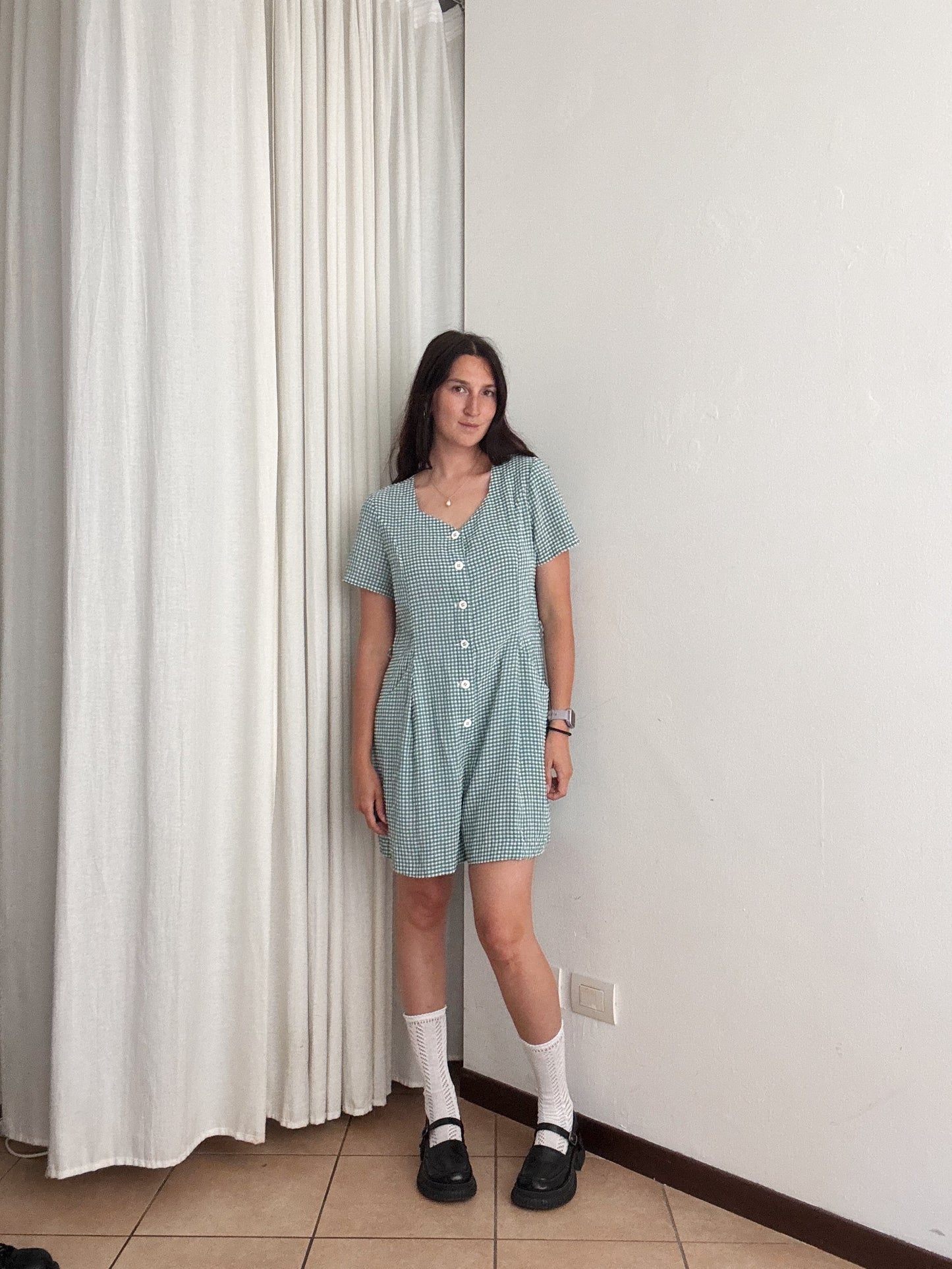 Tuta vichy verde 44