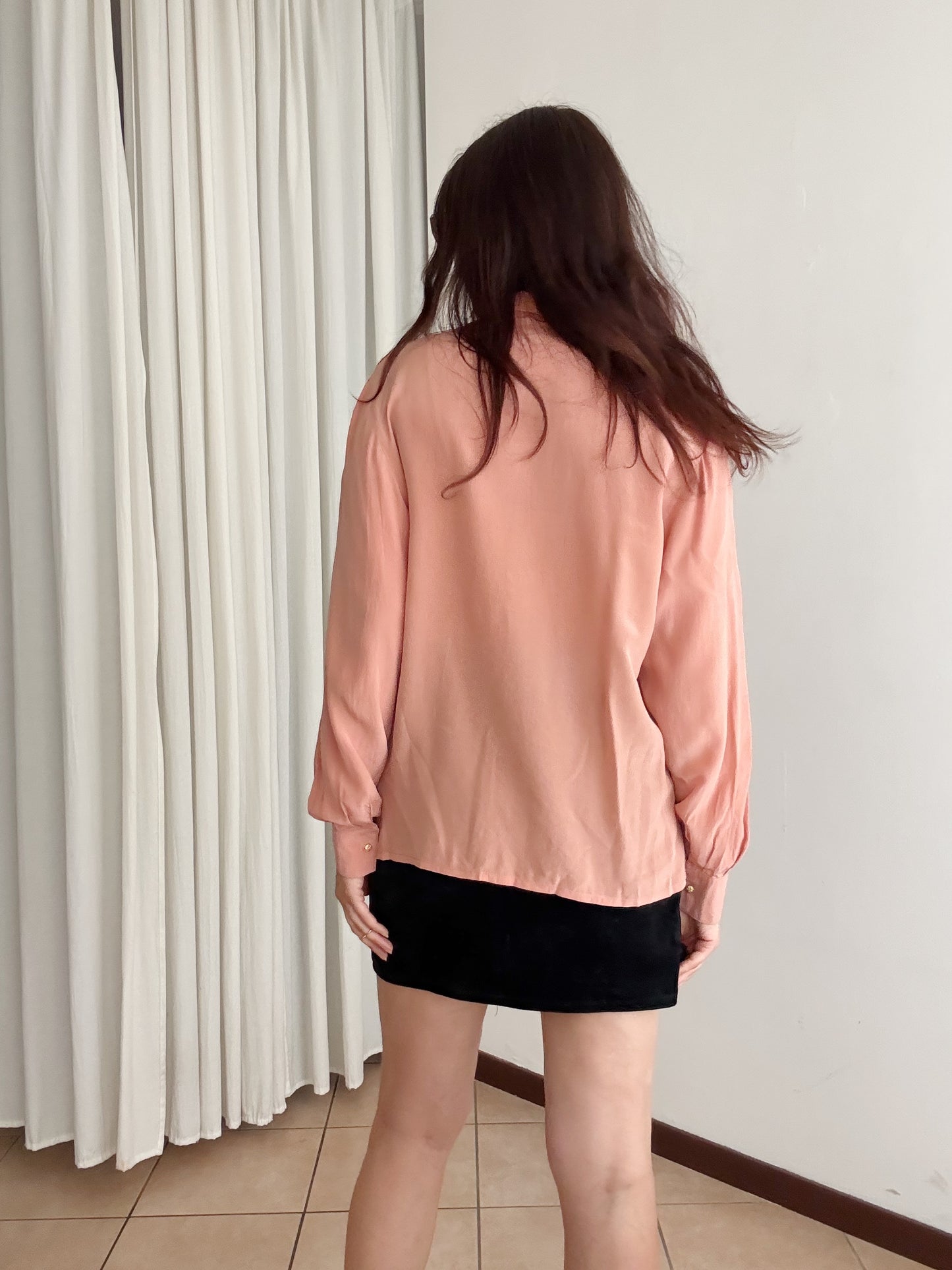 Camicia seta salmone M/L