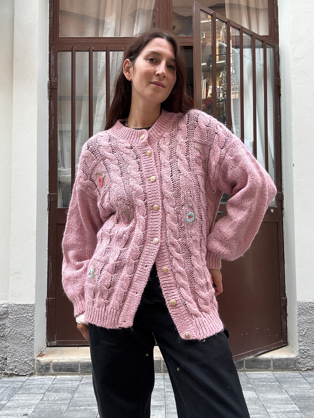 Maglione rosa L
