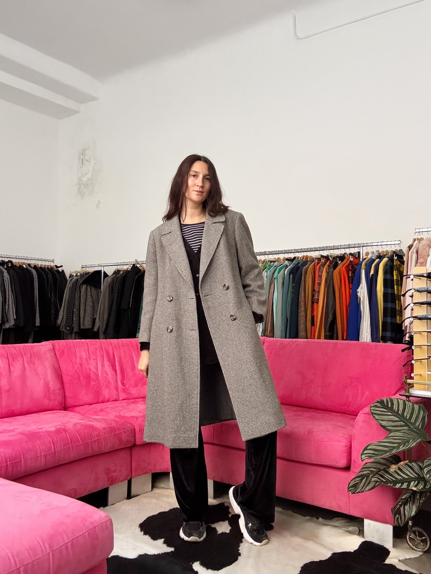 Cappotto lungo grigio M/L