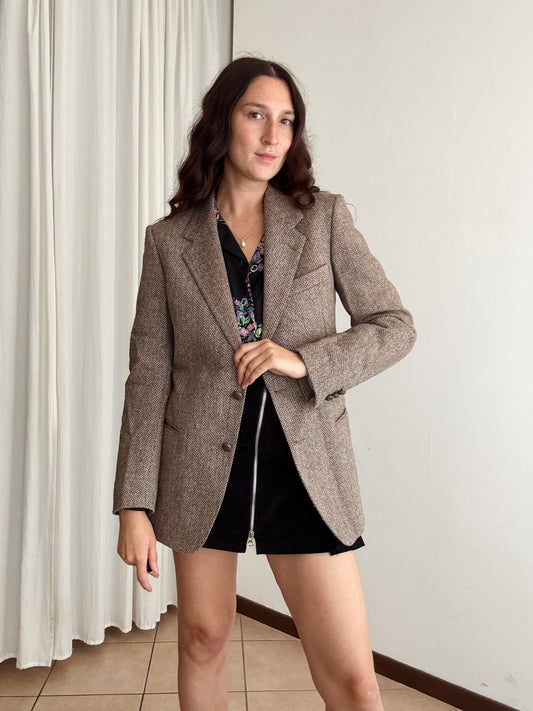 Blazer unisex spigato marrone M